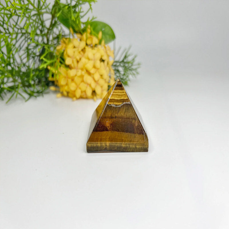 Certified Tiger Eye Pyramid Crystal