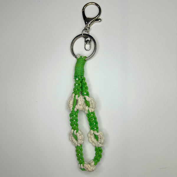 Handmade Cotton Keychain | Green