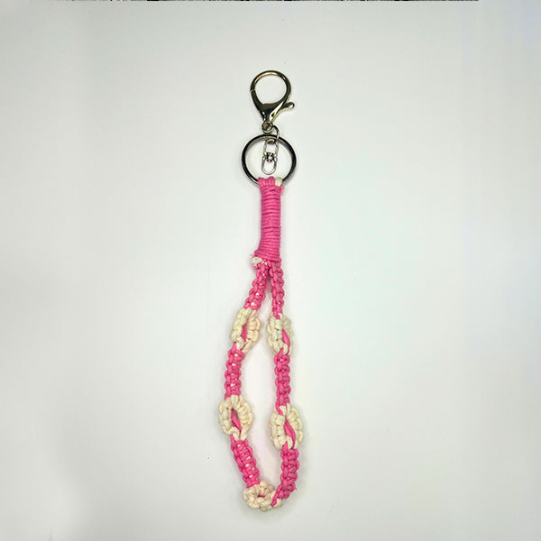 Handmade Cotton Keychain | Pink