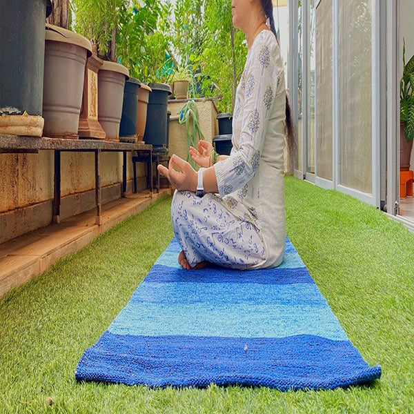 Natural Yoga Mat | Samudra Blue | 4mm