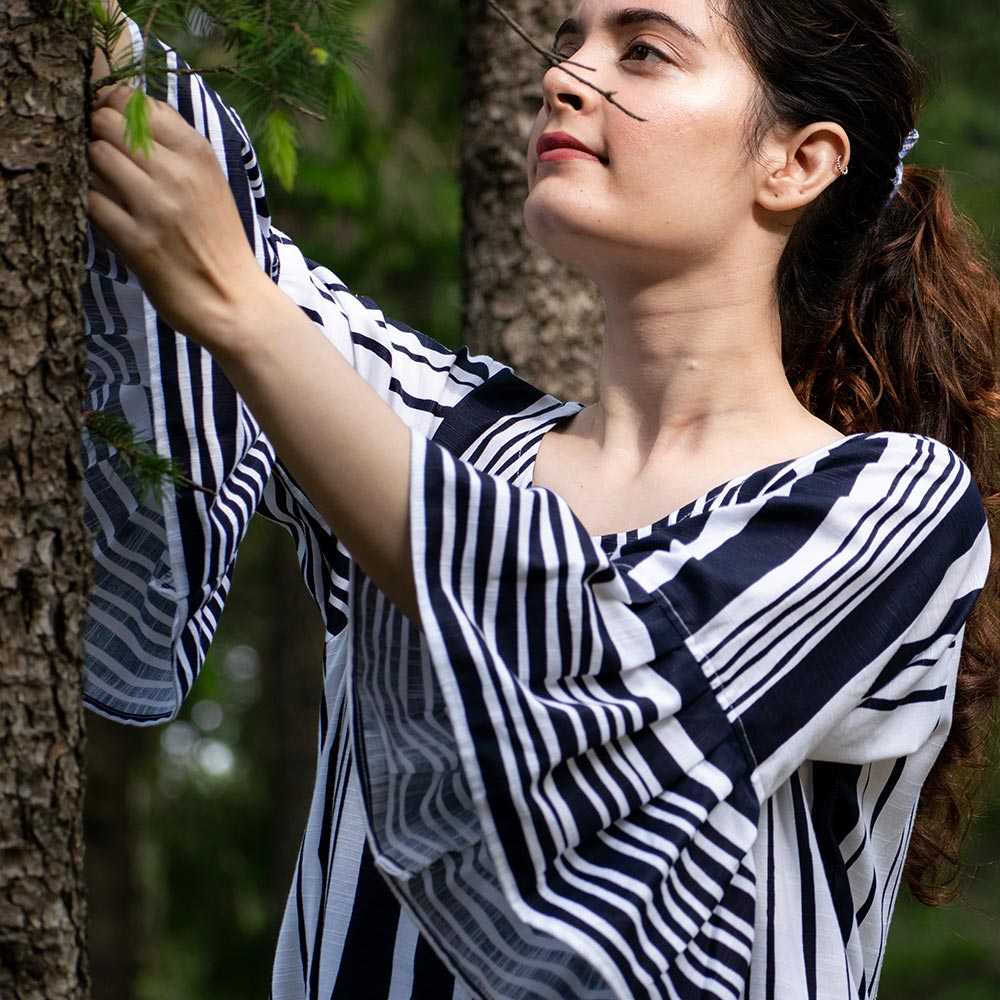 Striped Midi Dress | Organic Cotton - THACH