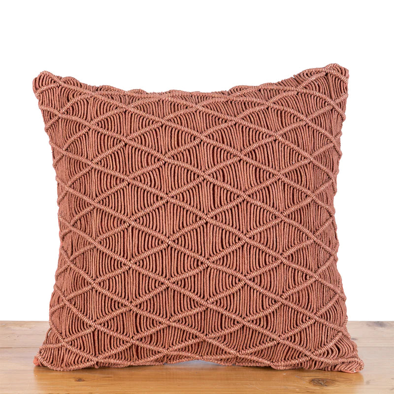 Checkered Hand-Knotted Cushion Cover | Single pc