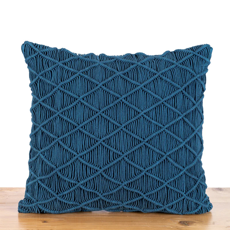 Checkered Hand-Knotted Cushion Cover | Single pc