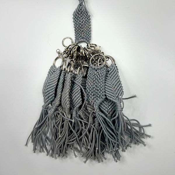 Handmade Cotton Keychain | Grey Fishtail