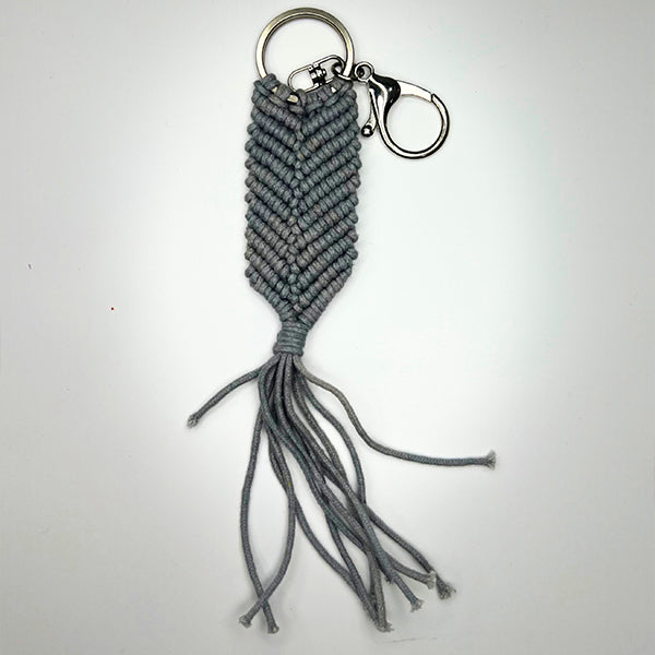 Handmade Cotton Keychain | Grey Fishtail