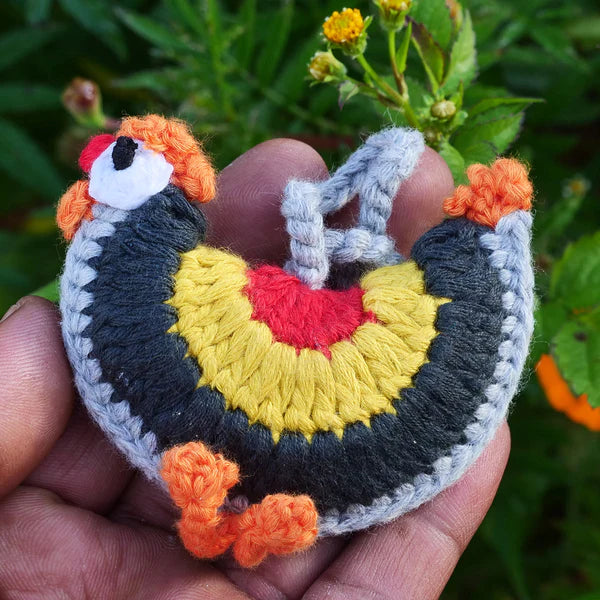 Handmade Rooster Keychain