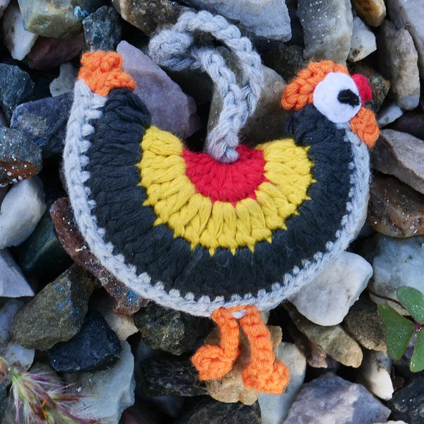 Handmade Rooster Keychain