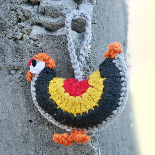 Handmade Rooster Keychain