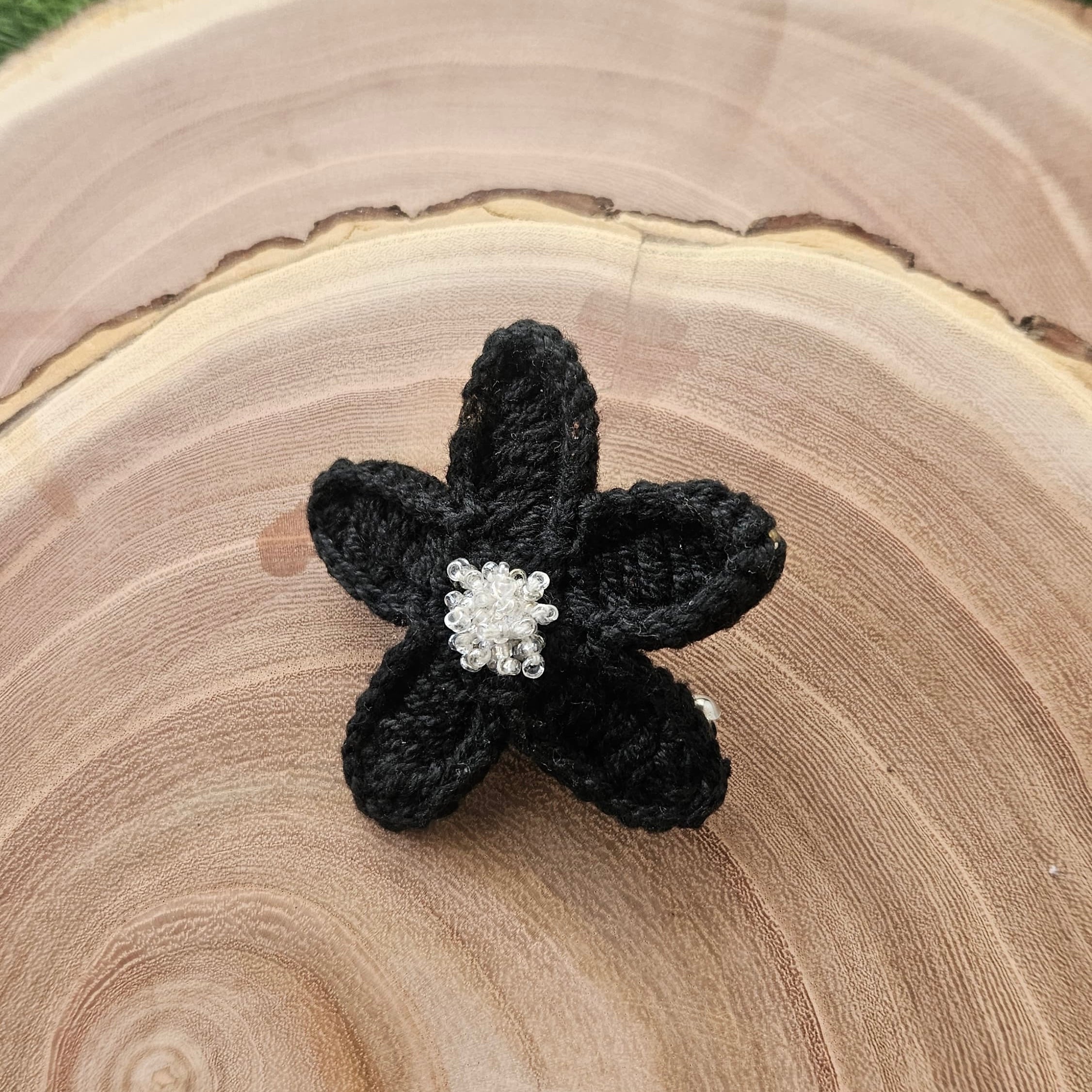 Black Floral Hair Clip