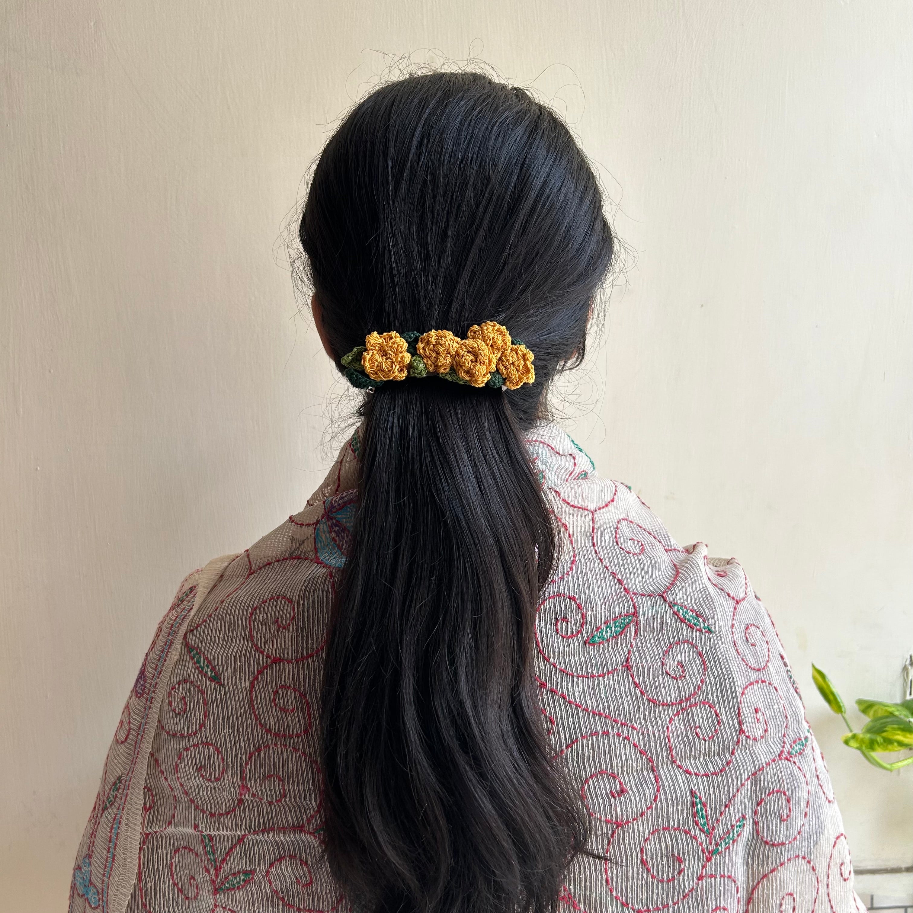 Yellow Marigold Hair Clip