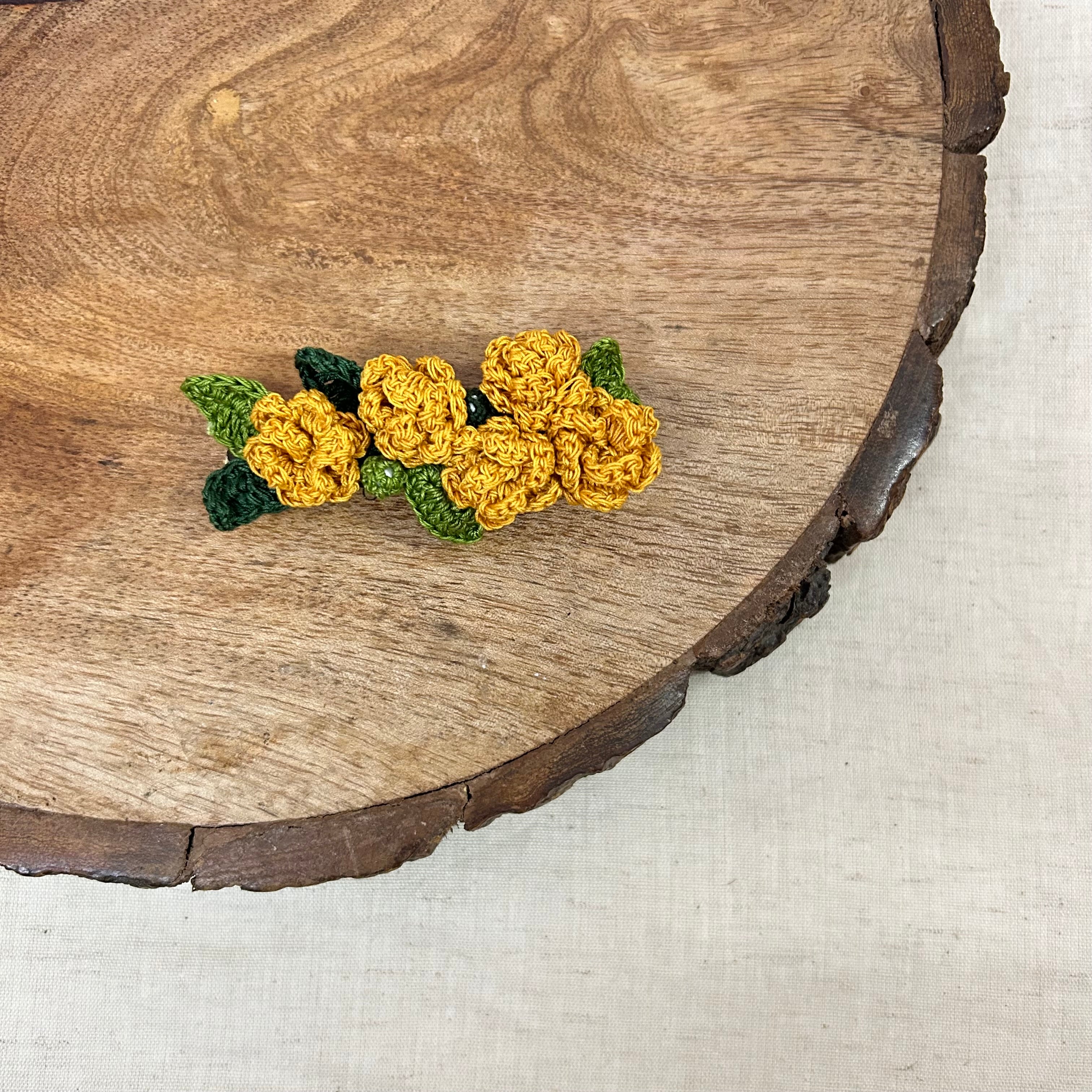 Yellow Marigold Hair Clip