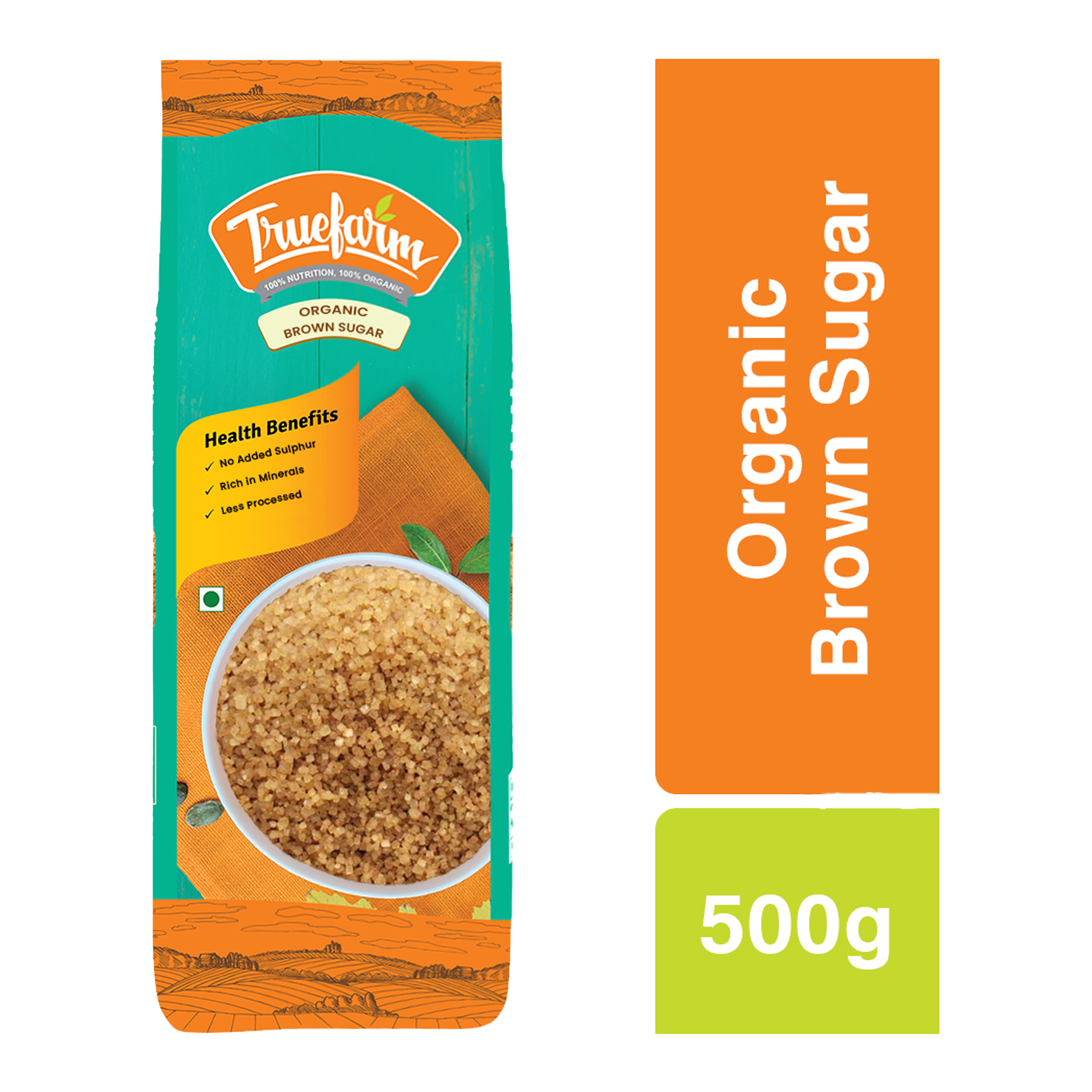 Organic Brown Sugar (500g) Pack Of 4